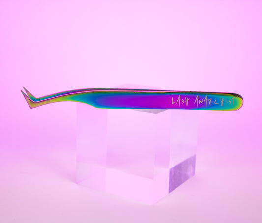 MegaVolume L-Curve Tweezer Rainbow Metal